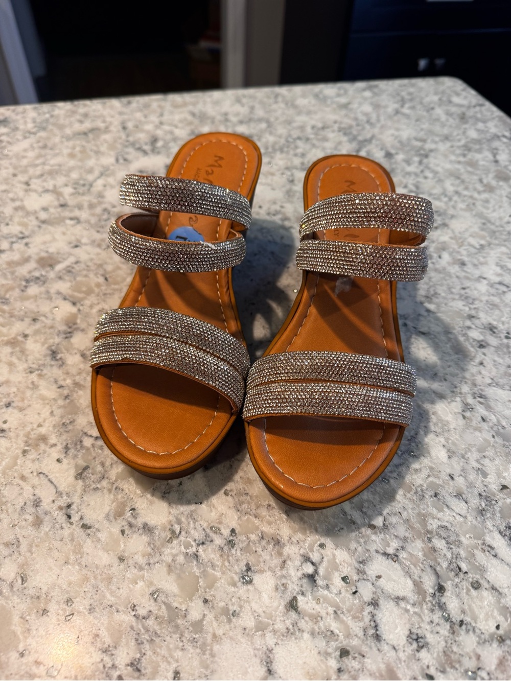 Embellished Mariella Crystal-Strap Sandals